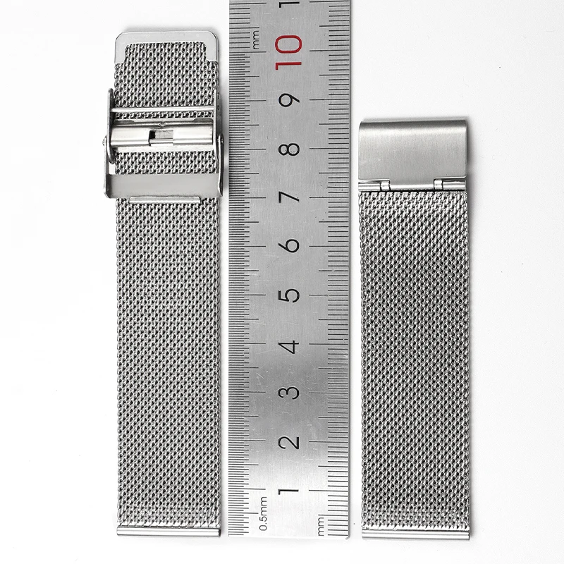 Milanese Mesh Stainless Steel Quick Release Bracelet Strap - Adjustable Widths