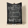 Car Illustration Blanket Warm Sofa Bed Blanket Bedroom Home Office Nap Cover Blanket Machine Washable Home Decoration 2