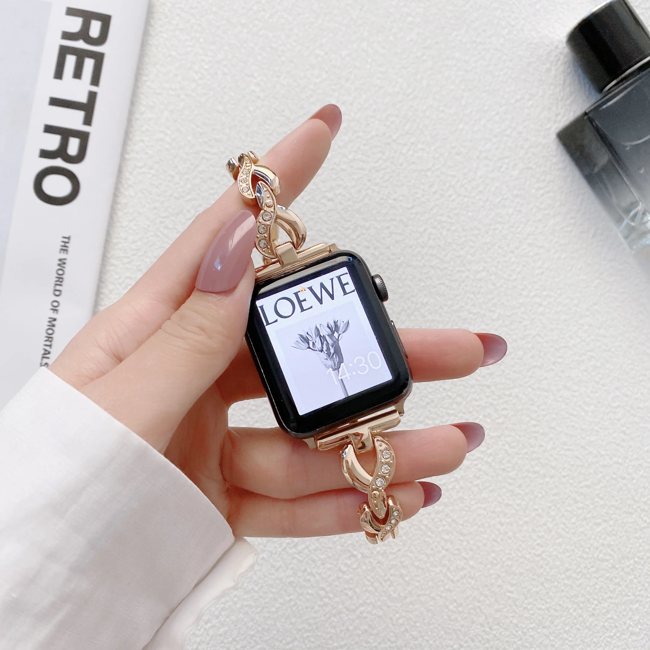 

Металлический ремешок для Apple watch Ultra 49 мм 8 7 45 мм 41 мм, сменный Браслет для iwatch 6 5 4 3 SE 44 мм 40 мм 42 мм