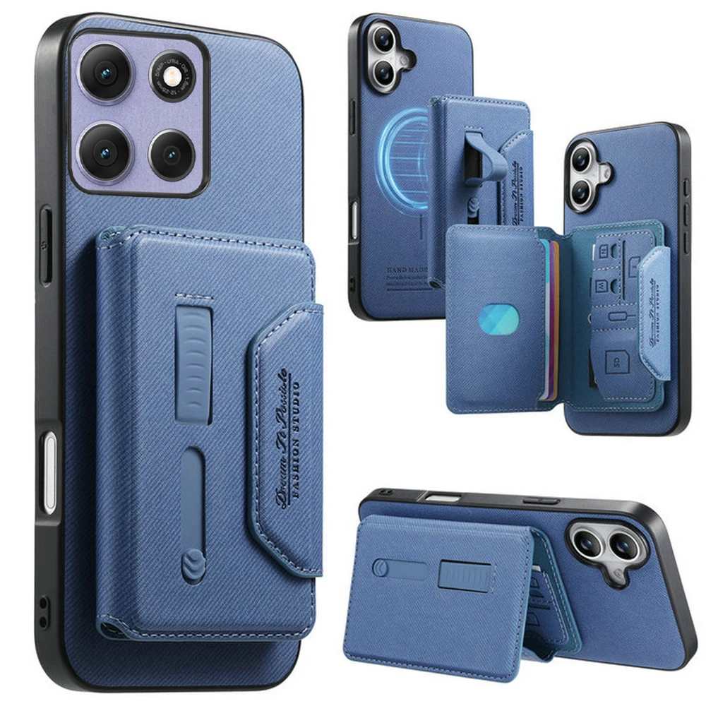 Premium Detachable Leather Wallet Magnet Case 5G Compatible