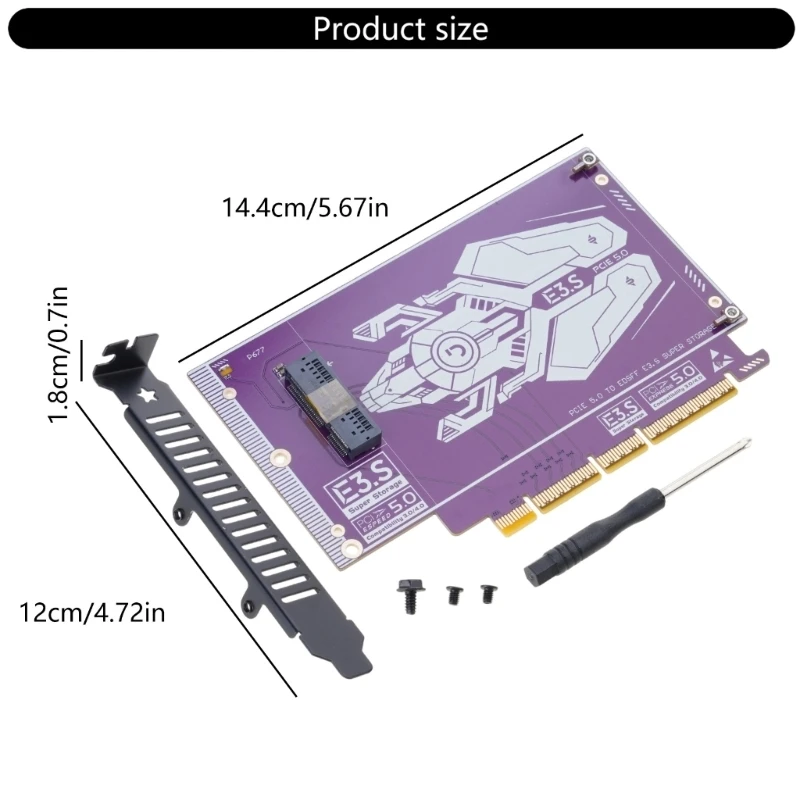 128Gbps 데이터 전송 속도를 갖춘 NVMe SSD용 다중 슬롯 E3.S 어댑터 카드