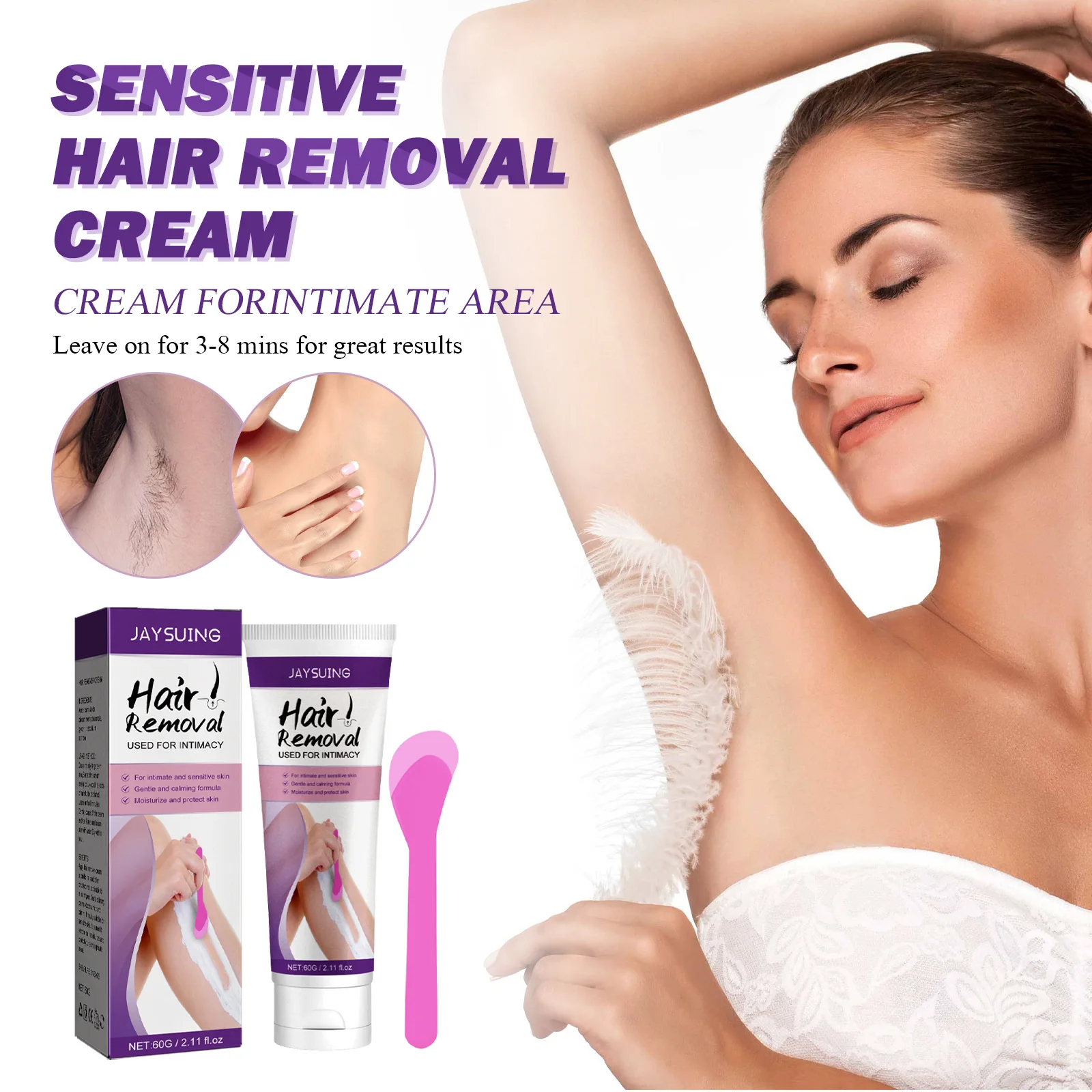Hair Removal Cream Painless Hair Remover Fast Leg Arm Armpit Permanent Depilatory Cream Smooth Skin Body Hair Growth Inhibitor