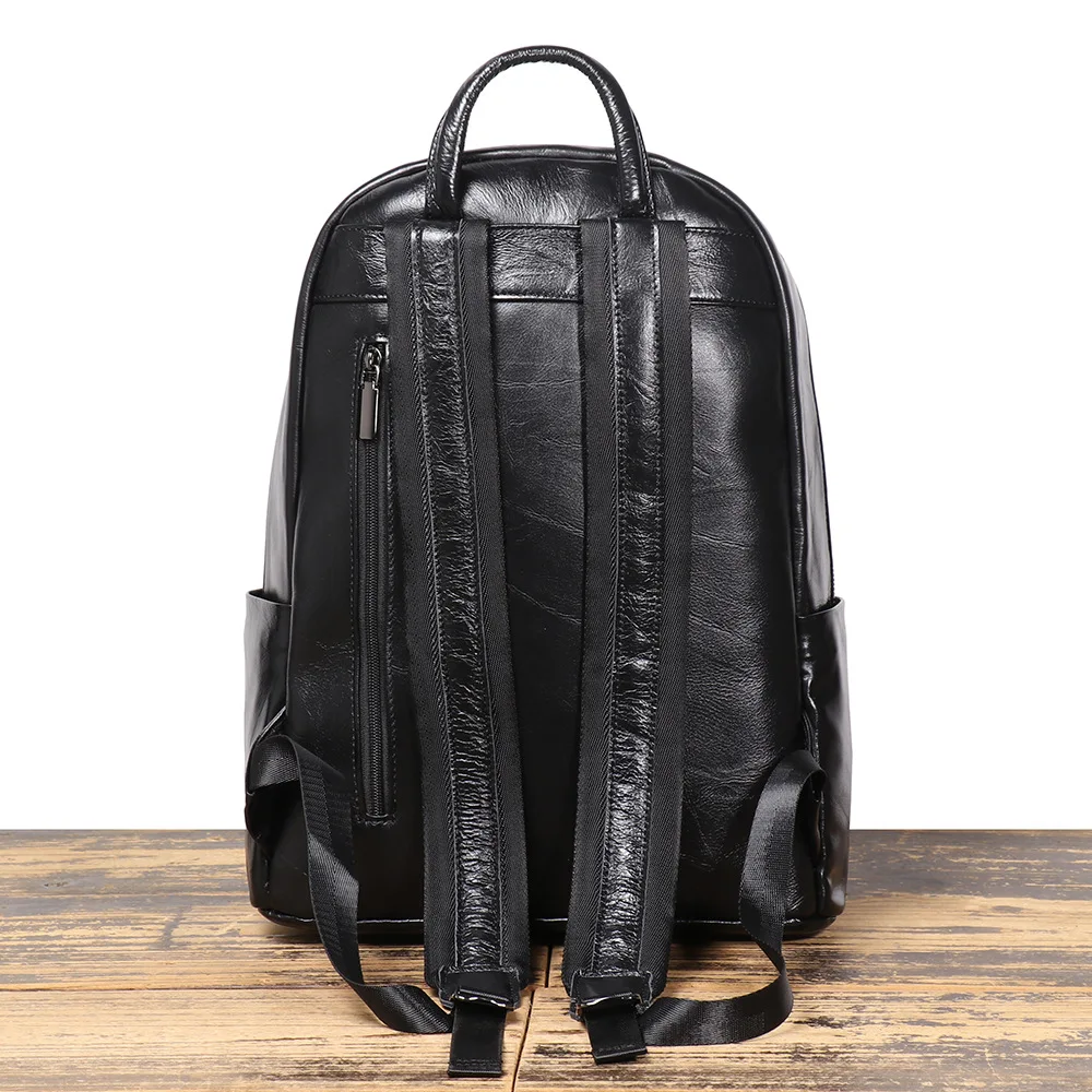 Stylish Head Layer Cowhide Backpack Casual Travel Work
