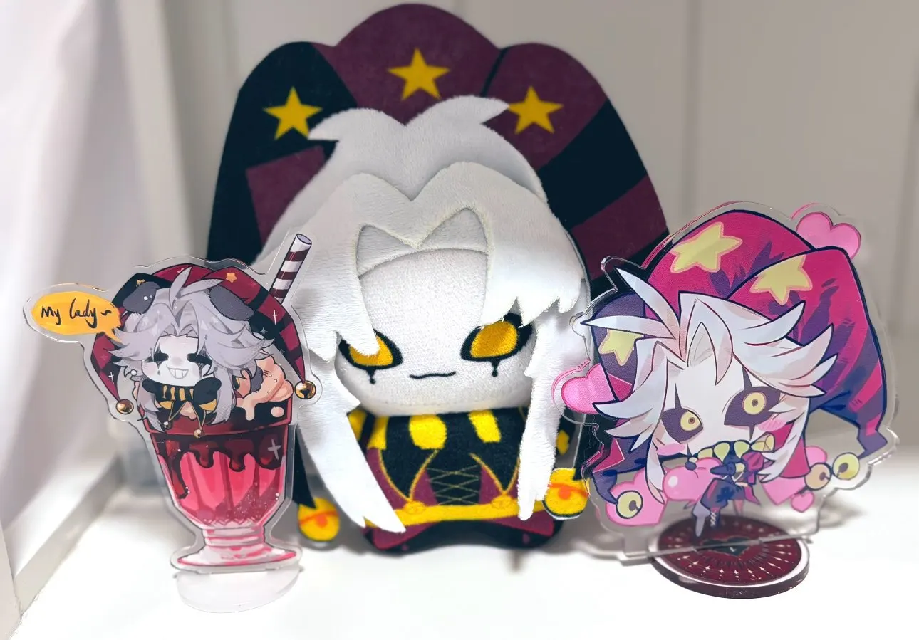 New The Freak Circus Plush Jester Pierrothe Harlequin Freaks Pierrot Plush Doll Toy Anime Game Peripherals Plushie Pendant Gift photo review