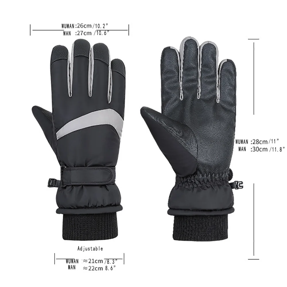 1Pair Ski Gloves Waterproof &Windproof-Thickened Warm&Snowboard&Touch Screen&Cycling&Workout&Outdoor Winter Gloves for Men&Women 3