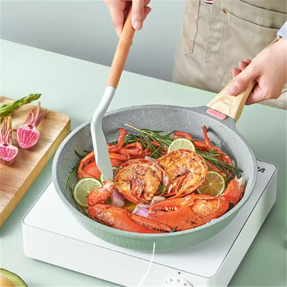 Padelle Padella Wok Pentole Fornello A Induzione 28Cm Pentole Padella Antiaderente Padella Per Uova Padella Addensare Padelle Fornello A Gas