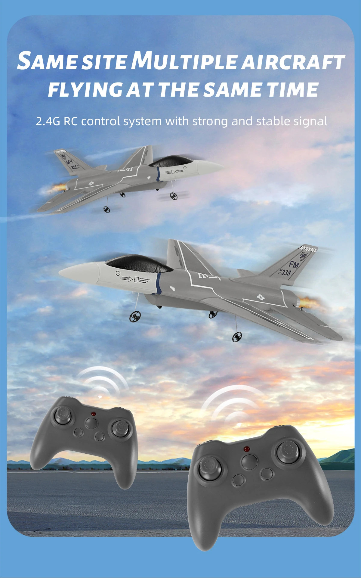 F16 Rc Glider 3ch Airplane With 6-axis Self-stabilization System_voghion.com