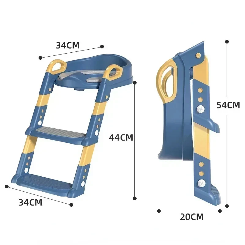 Folding Baby Toilet for Boys Girls Portable Children's Toilet Rack Step Stool Stair Style Seat Ring Kids Potty Toilet with Mat 6