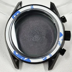 Luxury Quartz Chronograph Watch with Moonswatch Design Elements (Black case)