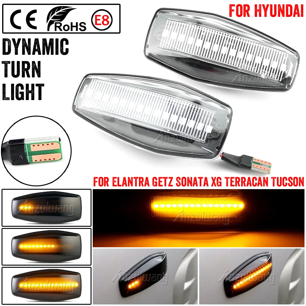 

Dynamic LED Fender Light Side Marker For Hyundai I10 Trajet Sonata Elantra Getz XG Tucson Terracan Coupe Matrix for Kia