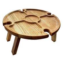 Table de pique nique pliante en bois, plateau à fromage de Camping, Table de collation pliable, support à vin, Table de fruits touristique