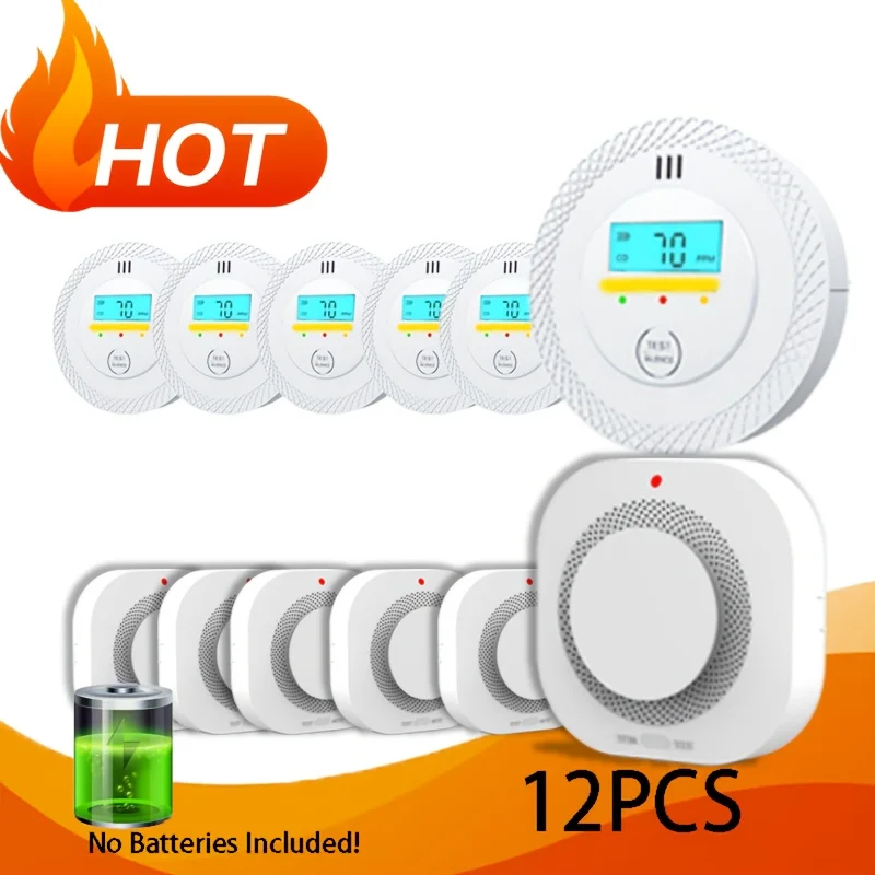 ชุดตรวจจับควันและก๊าซคาร์บอนมอนอกไซด์ XUK แบบหลายชิ้น ระบบเตือนภัยคู่ ติดตั้งง่าย ชุดอุปกรณ์ฉุกเฉินสำหรับใช้ในบ้าน 1