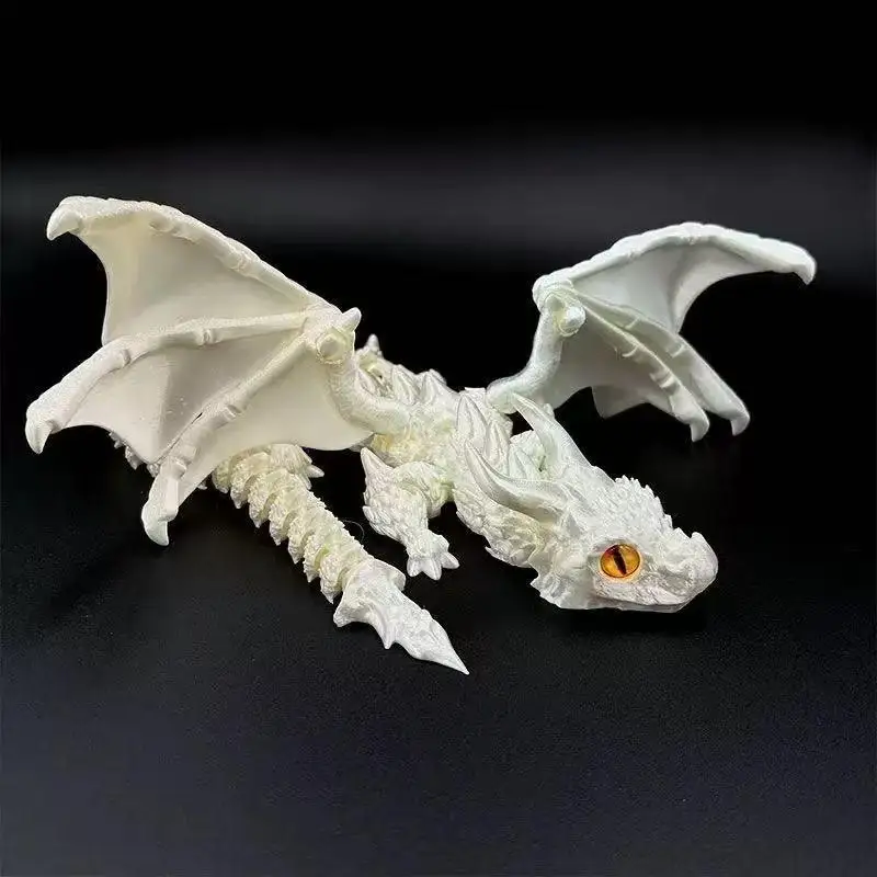 Articulated 3D Printed Wyvern Dragon with Wings - Dynamic Desktop Ornament and Unique Gift