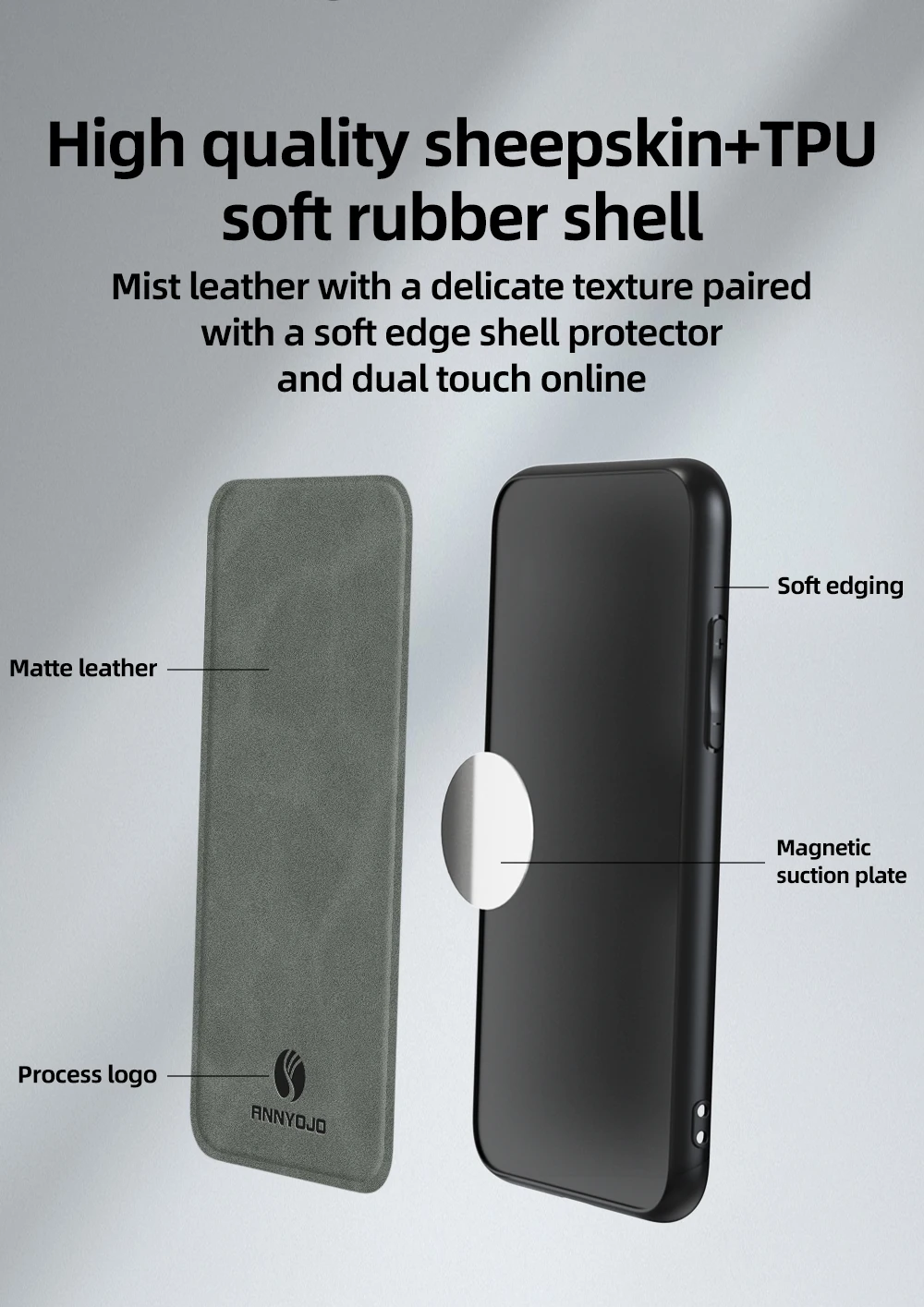 Noble PU Leather Magnetic Phone Case Cover