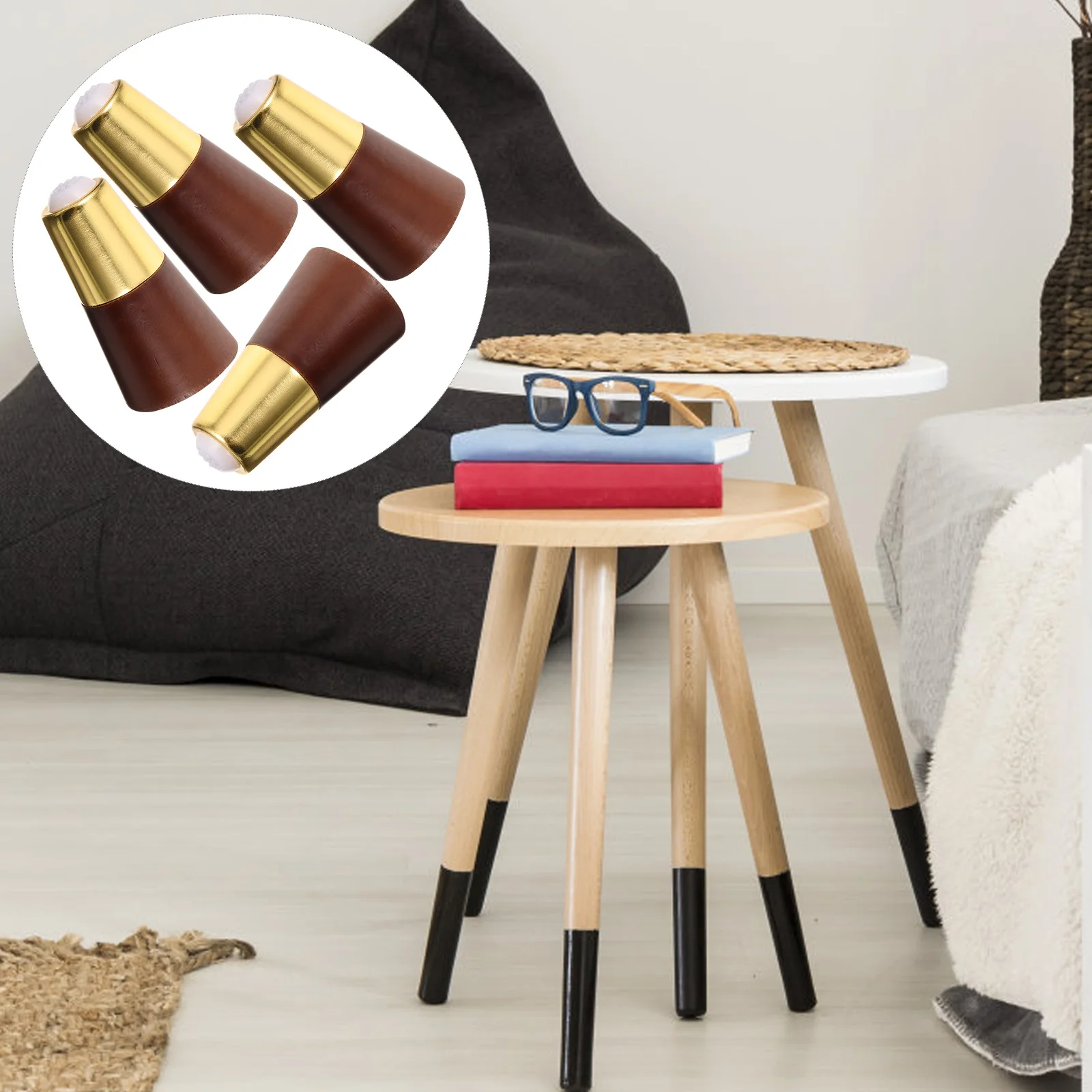

4 Pcs Vanity Shelves Dresser Table Legs Feet Support Replacement Furniture Cabinet
