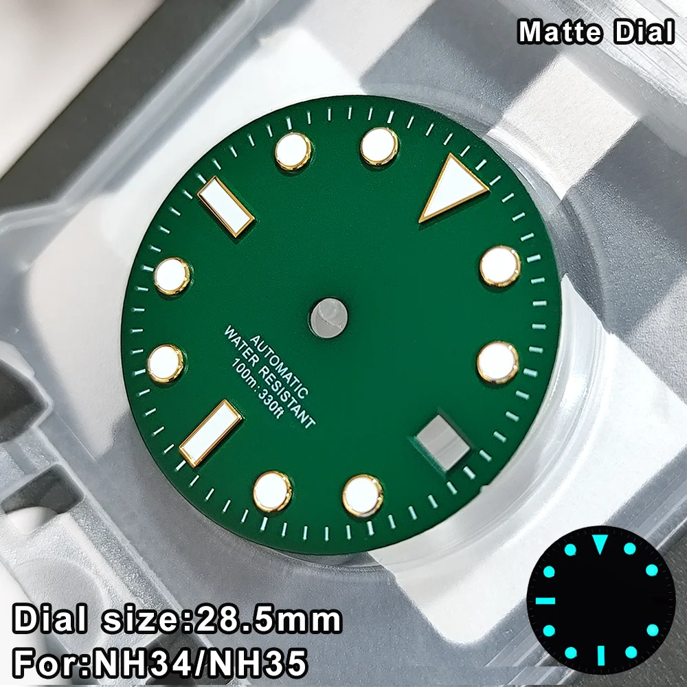 Blue Luminous Multi-Color Watch Dial Replacement - 28.5mm