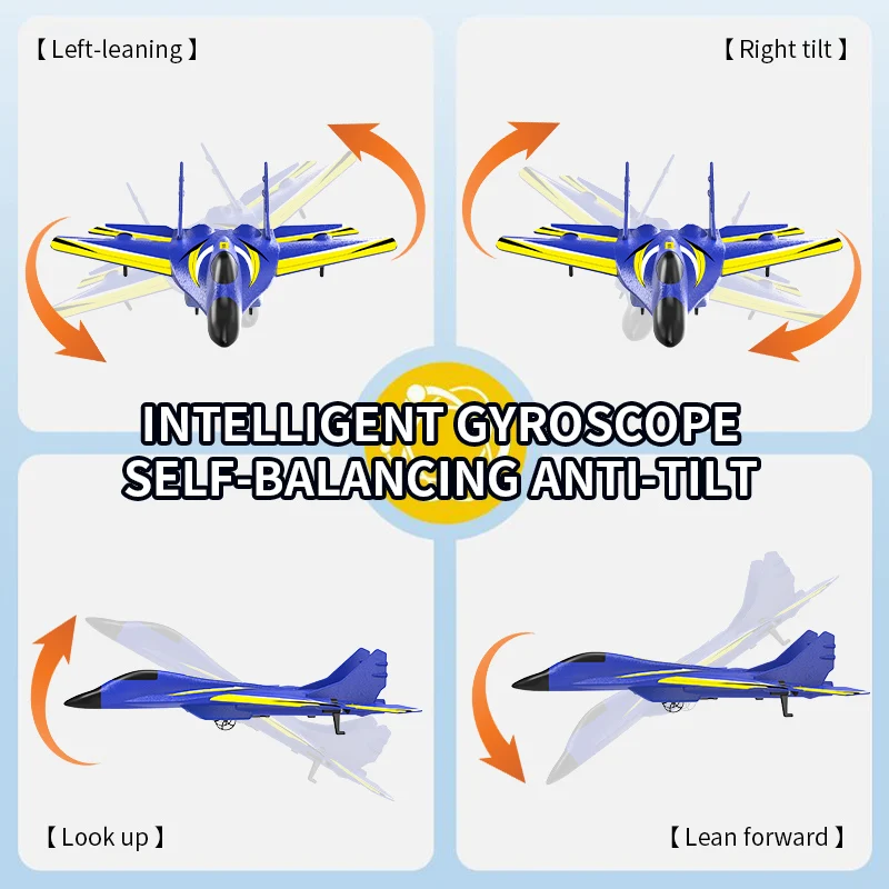 Foam Aircraft DWi RC Foam Aircraft Plane 2.4G Radio Control Glider Remote Control Fighter Cool Lighting Plane Glider Airplane Foam Boy Toy