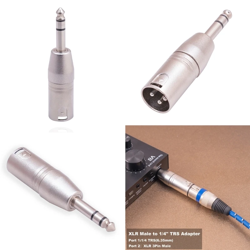 CÂBLE ADAPTATEUR AUDIO JACK 6.35MM MALE STEREO VERS 2 XLR FEMALE