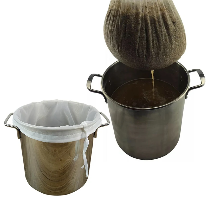 Beer Homebrew Filter Bag for Brewing Malt Boiling Wort Mash Strainer Tool Mesh Nylon Food Strainer Bag Wine Soy Milk Filter 1pc beer brewing equipment,beer brewing strainer bag