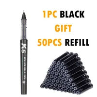 M&G K5 Straight Liquid Neutral Pens Can Be Replaced With Ink Bag Handle Blue/Black/Red Ink Gel Pens For School Office Stationery 1