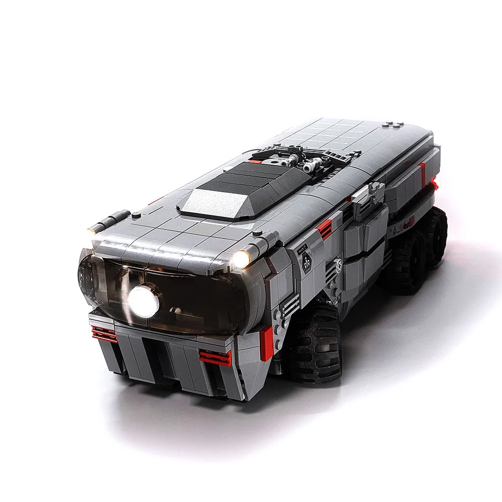 

Bricks Space Expedition Car Truck Soldiers Transport Car Building Blocks MOC Kit Wars Truck with Motor Vehicle Toy Children Gift