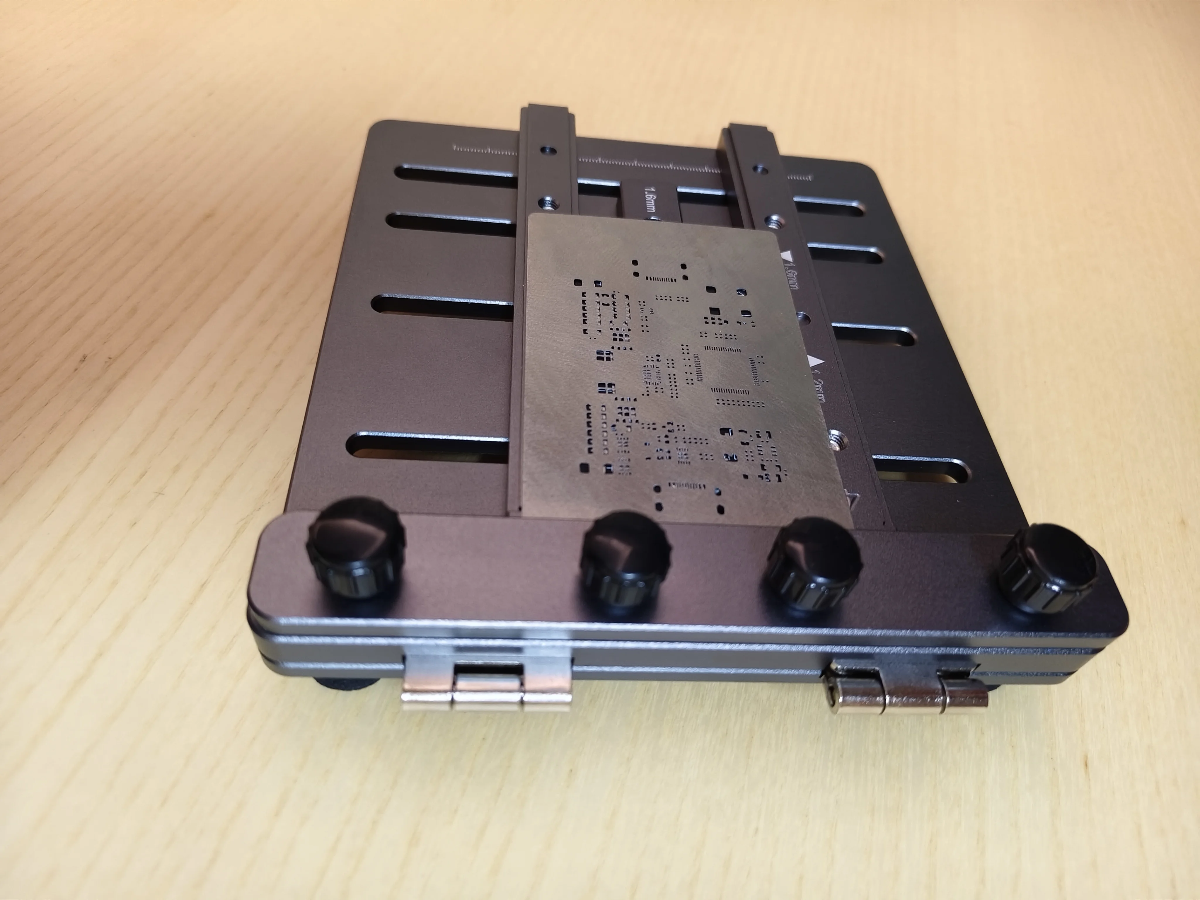 Mini Steel Stencil Printing Jig for PCB Assembly (Supports Double-Sided SMT) New Version CNC Solder Paste Stencil Fixture