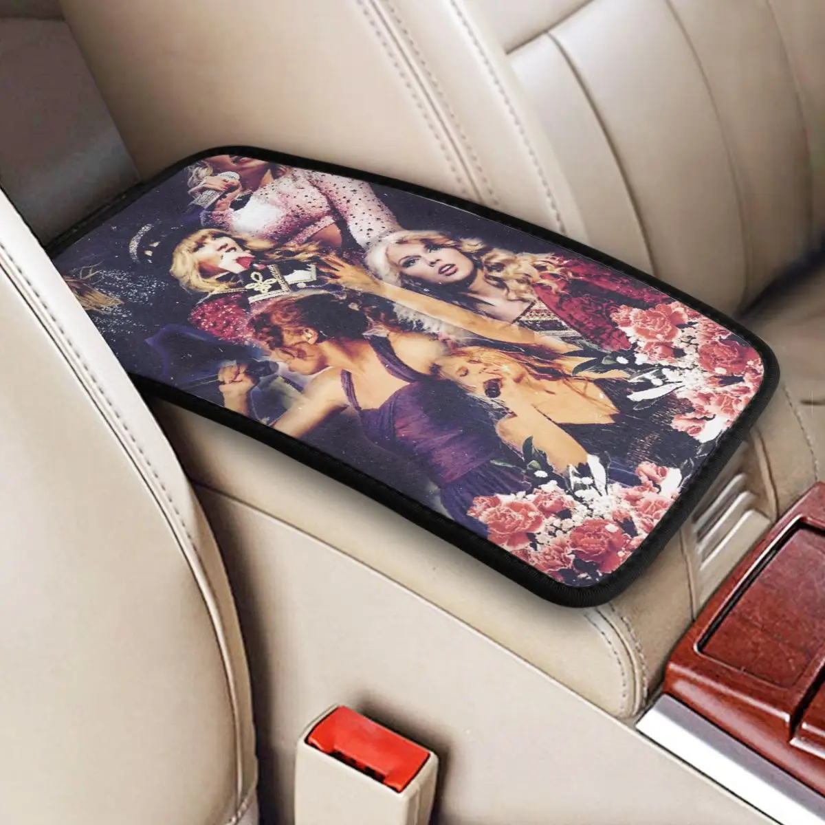 Накладка на центральную консоль, подлокотник для автомобиля в шотландскую клетку, винтажный интерьер автомобиля