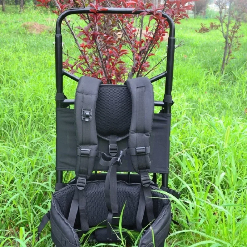 Outdoor Sports Thickened Back  Aluminum Alloy Mountaineering Hiking Long-distance Weight-bearing Comfortable Back Frame Bag K