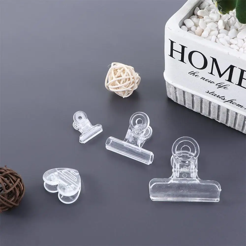 

Transparent 5pcs/set Stationery Students Office Supplies Bill Clip Binding Supplies Clamps Binder Clip Paper Clips