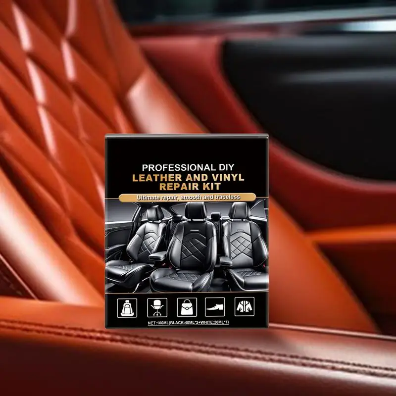 Auto Leather Repair Kit Leather Restorer Car Seat Repair Recoloring Balm Car Interior Kit Couch Color Restorer For home