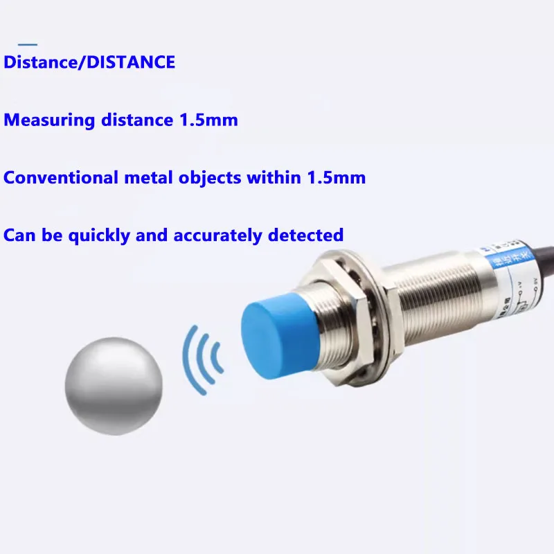 Sensore Di Prossimità Induttivo LJ18A3-8-Z/BY - 8mm, 10-30VDC, PNP - Per Automazione