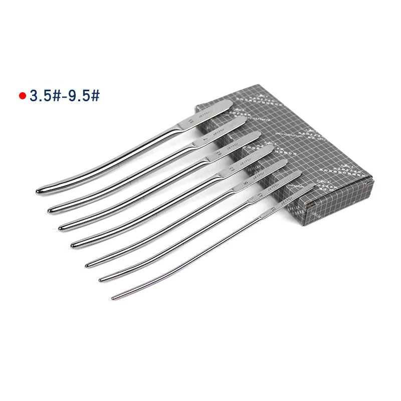 Stainless steel cervical dilator gynecological expansion stick expansion palace strip 3.5-9.5# round head dilator