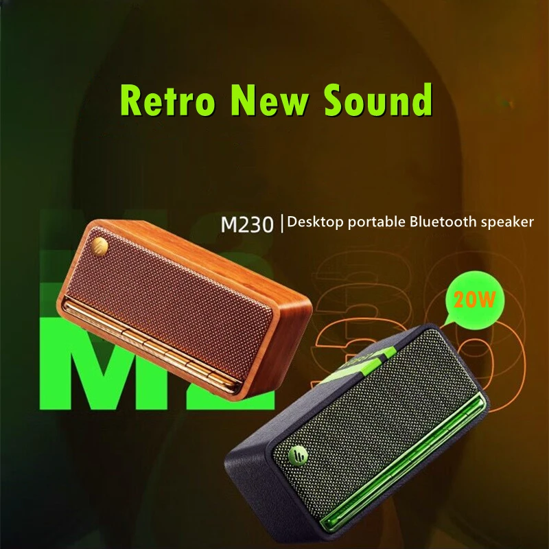 

EDIFIER M230 Speaker Bluetooth 5.0 20W Speaker Computer Stereo Desktop Subwoofer Wireless Boom Bass Super Retro Home Portable