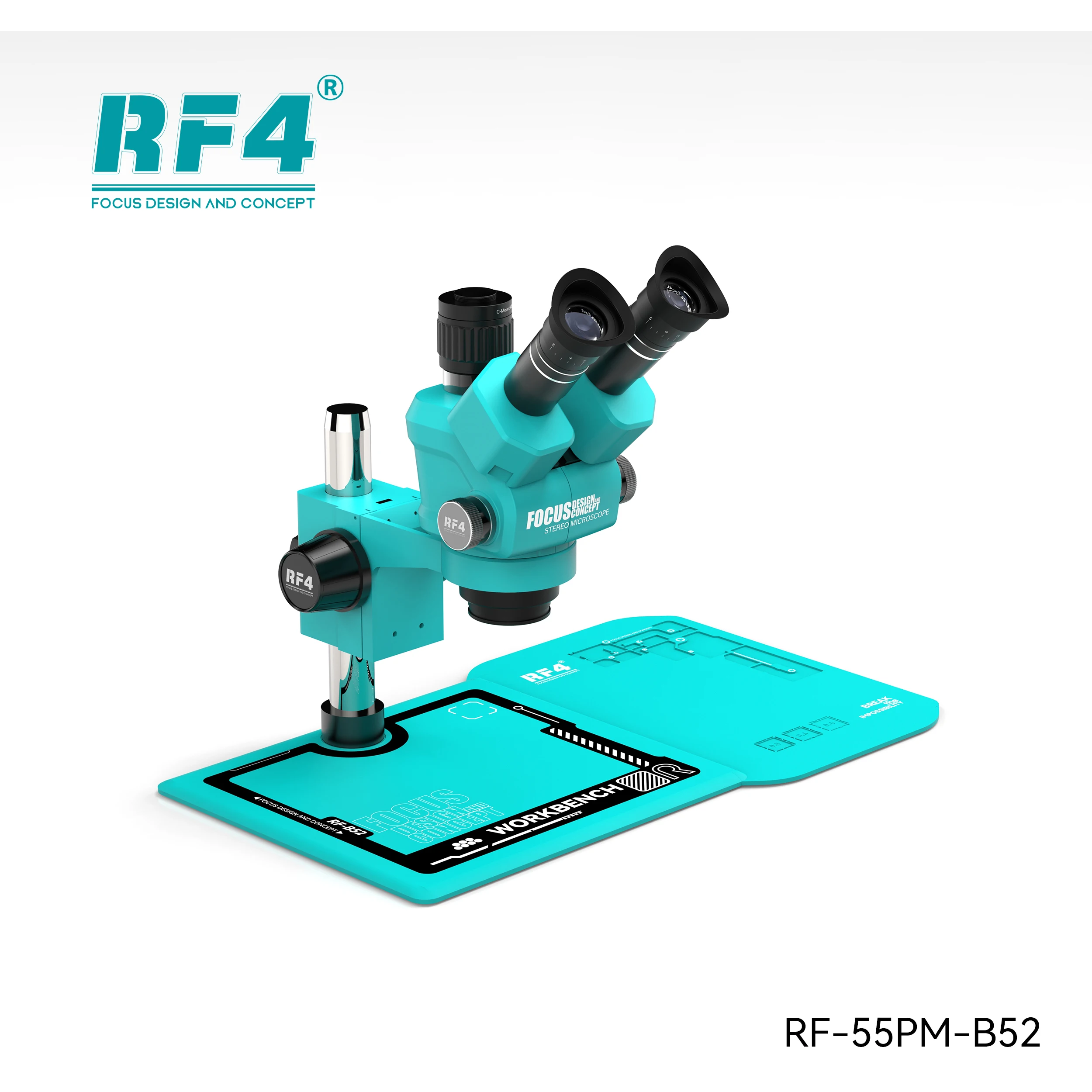 RF4 6.5-5.5X 방진 시스템 광시야 줌 삼안 실체 현미경 4KC7 HDMI USB 카메라 휴대폰 납땜 PCB 수리