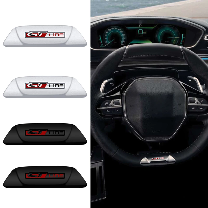 3D Metallo Per Peugeot Gt Line 5008 4008 3008 508 Auto Volante Badge Sticker Styling Interni Dekoration Accessori Auto