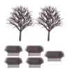 70 Pieces Mini Model Trees Diorama Supplies 6cm Train Scenery Architecture Trees for Building Model Scenery Landscape Sand Table 3