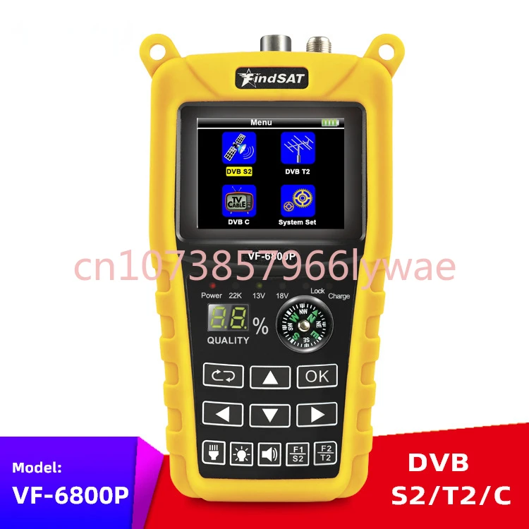 Findsat Vf-6800P Hd Star Search Instrument Star Tuner Dvb-S2 T2 C Combo Sat Finder