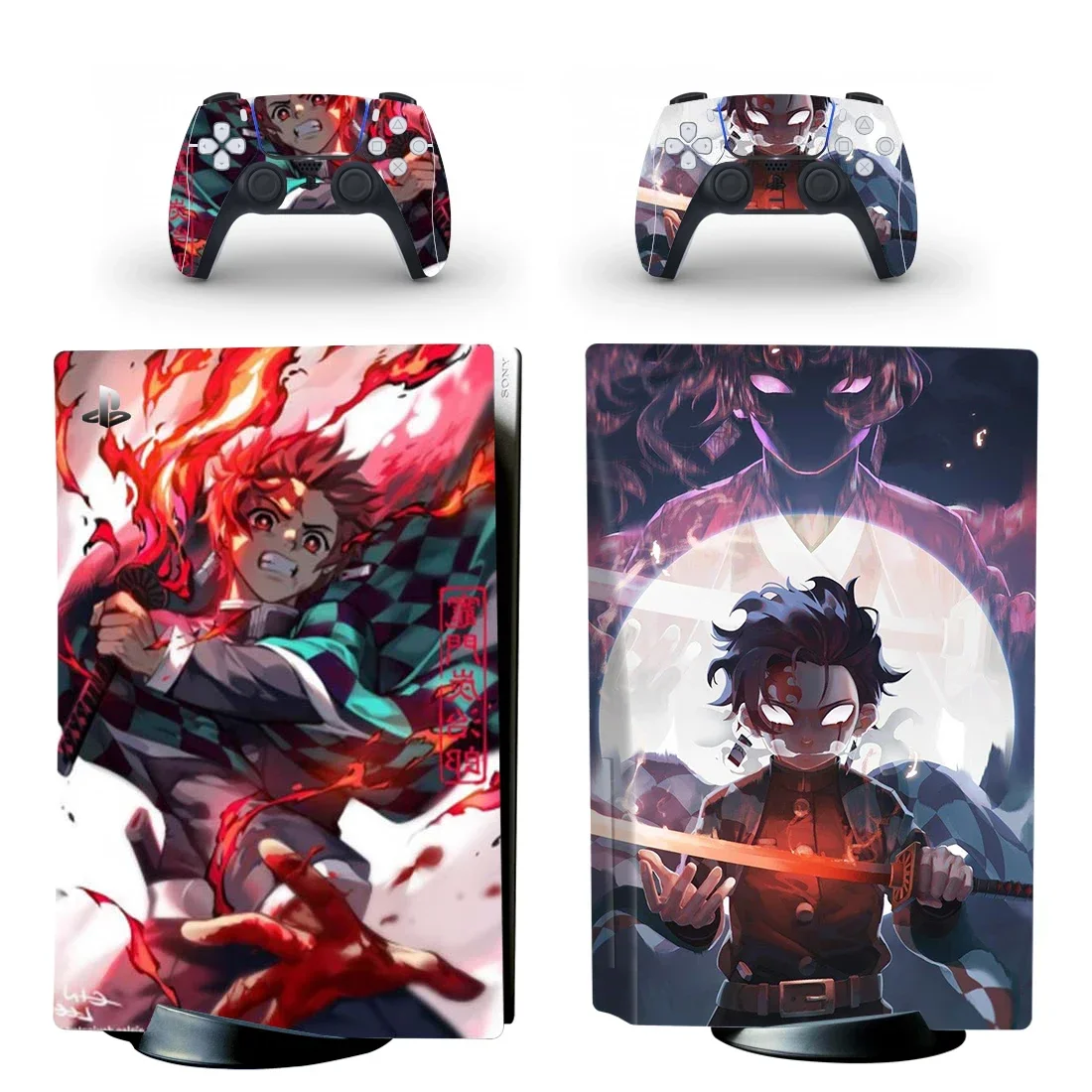Ps5コンソール用ビニールステッカー,コントローラー,アニメ