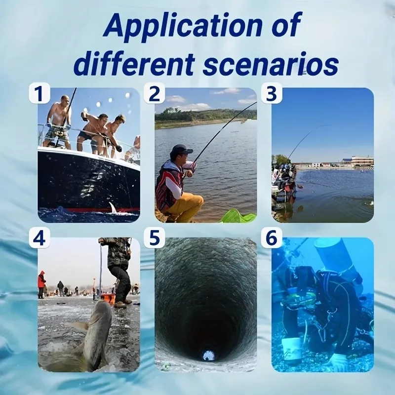 Caméra de pêche portable 1080P vision nocturne écran LCD 4.3" détecteur profondeur angle 130° pêche main