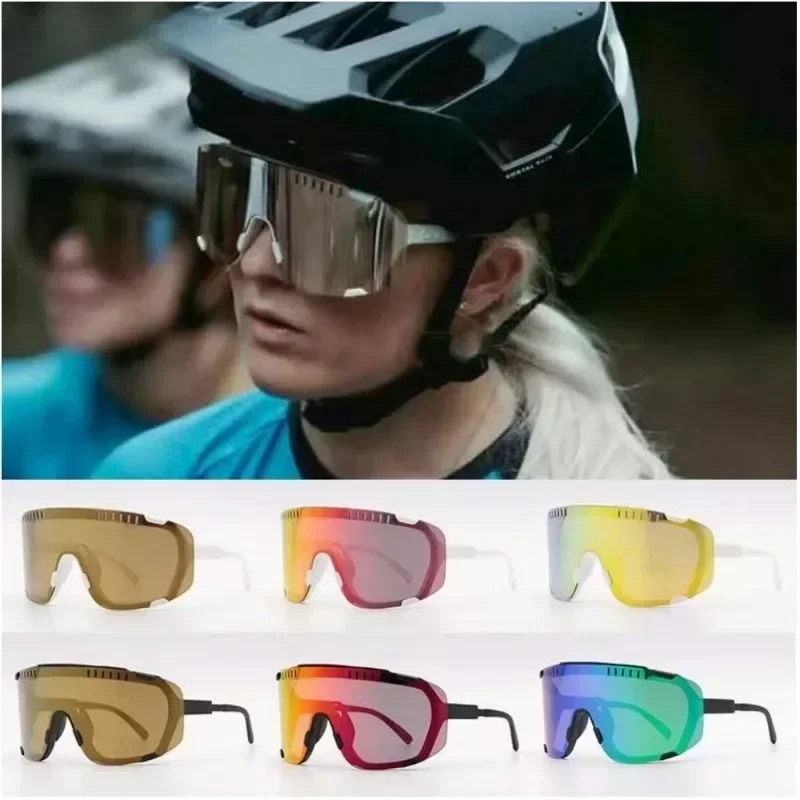 Polarized 4 Lens Cycling Sunglasses Men Women Sport Mountain Bike Bicycle UV400 Glasses MTB Myopia Eye Windproof Eyewear polarized sunglasses