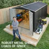 8 x 12 FT Outdoor Storage Shed, Metal Garden Shed with Updated Frame Structure, Tool Sheds for Backyard Garden Patio Lawn Black 2