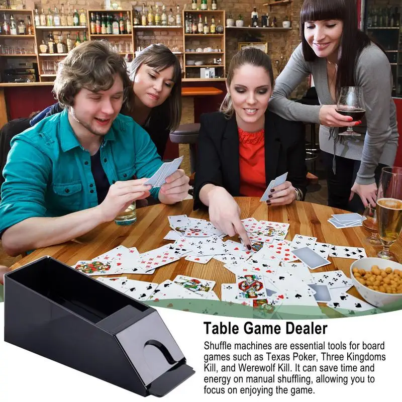 Blackjack Shoe Blackjacks Dealing Shoe 4/6-Deck Reusable Card Distributor For Playing Cards Board Game Entertainment Props 2