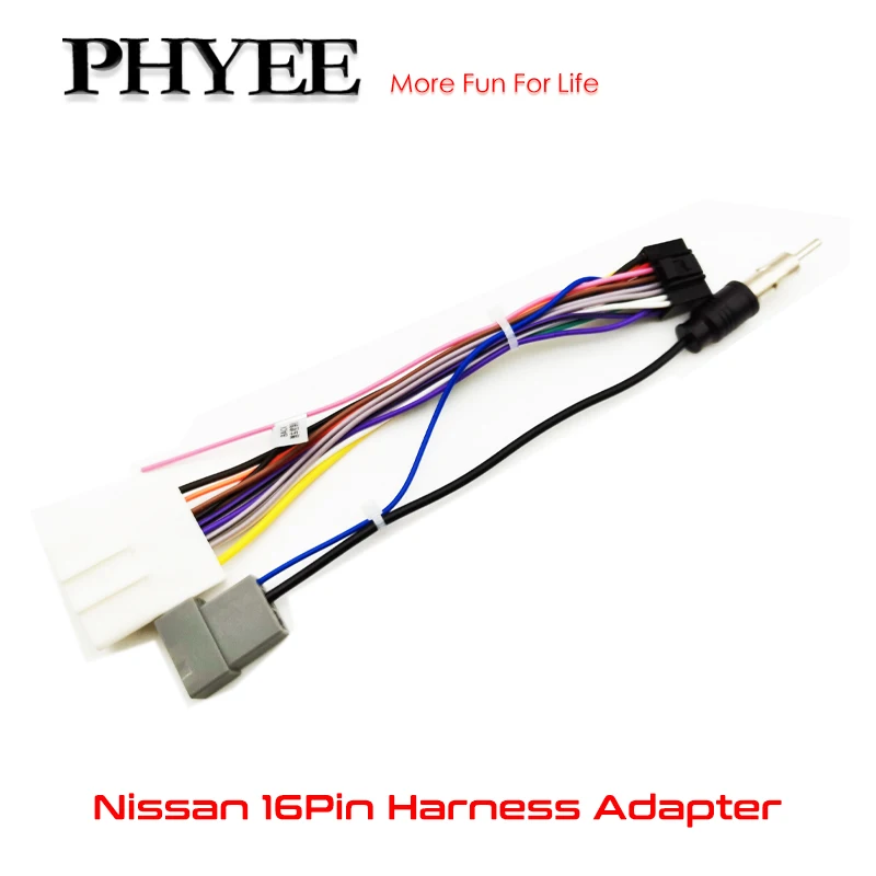 

Nissan Harness Adapter Car Android 16 Pin Plug Connector Radio Antenna Wiring Cable for Qashqai J10 Versa Cube Sentra X-trail