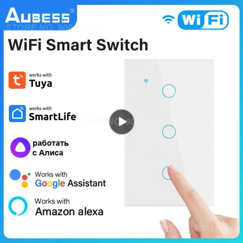 

Умный сенсорный выключатель с Wi-Fi, 1/2/3/4 клавиши, 120*72 мм