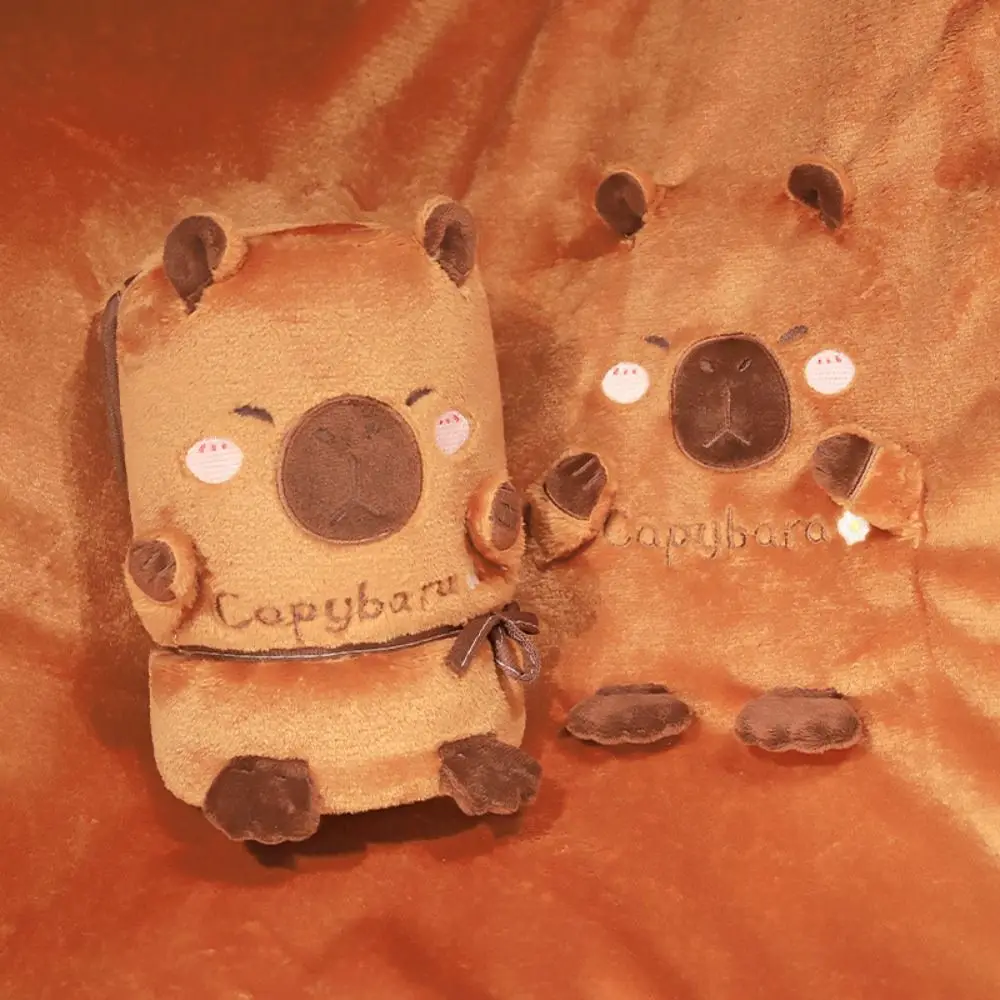 Fashion Skin-Friendly Capybara Blanket Breathable Spring Summer Soft Warm Blankets Thickened Lightweight Couch Sofa Blankets 2