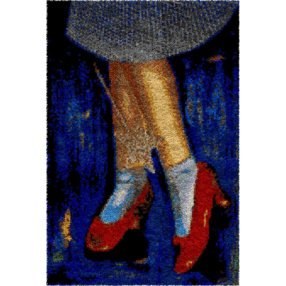 

Hook Craft Kits for Adults, Latch hook rug kits with Color Printed canvas Rug Handmade Arts Carpet for Festival Gift