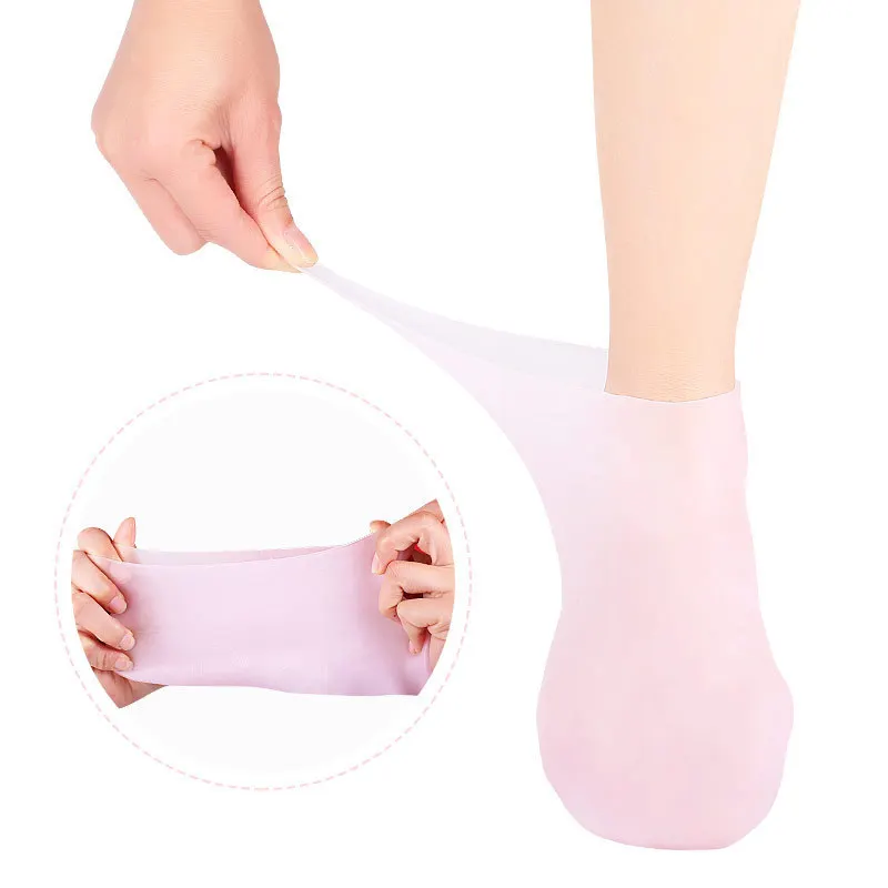 1 Pair Silicone Moisturizing Socks Exfoliating Gel Heel Socks Callus Cracked Dead Skin Remove Protector Pain Relief Foot Care 4