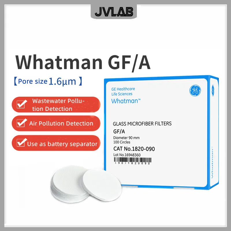 

Glass Microfiber Filters GF/A Whatman Glass Fiber Filter Paper Membrane 1820-025/047/055/070/090/110/125/150 Pore Size 1.6 um