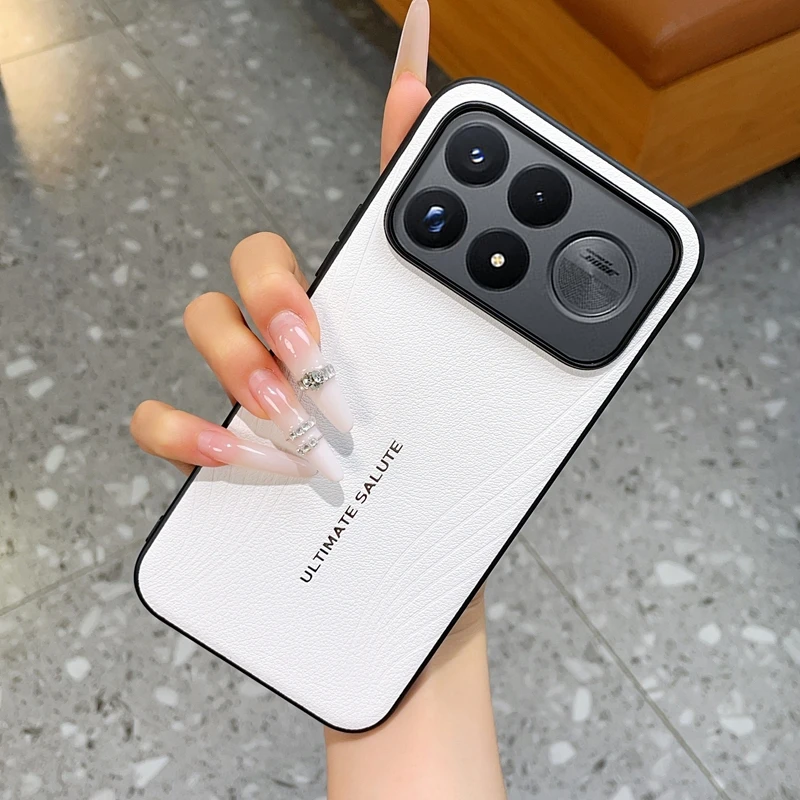 Luxury-Style Phone Case with Delicate Faux Leather and Streamlined Pattern Design