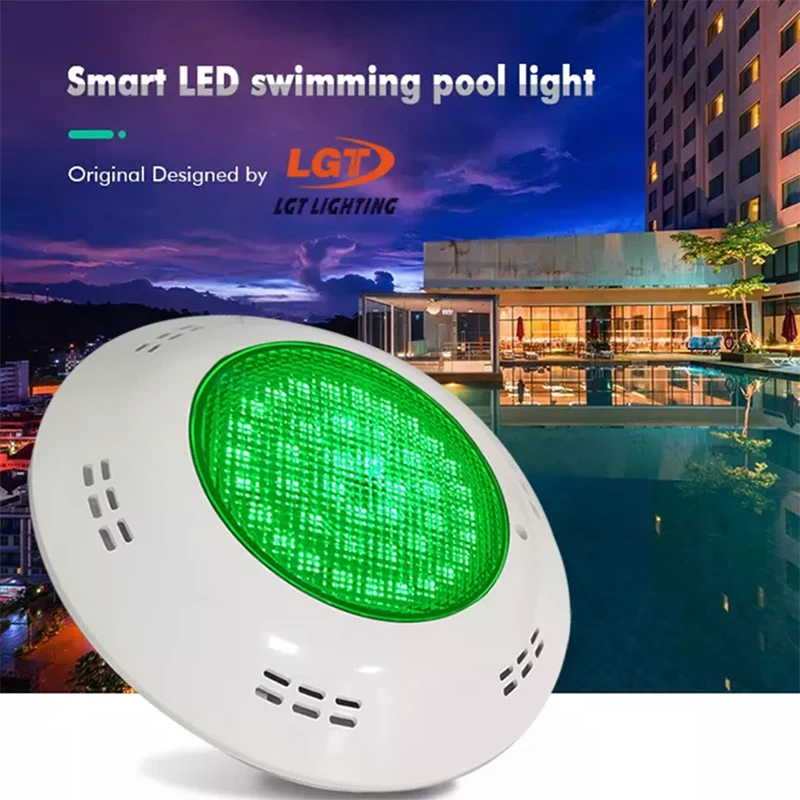 

IP68 LED Underwater Spa Fountain Simming Pool Light Wall Mounted High Power Chip PC Material RGB AC 12V
